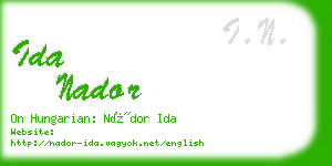 ida nador business card